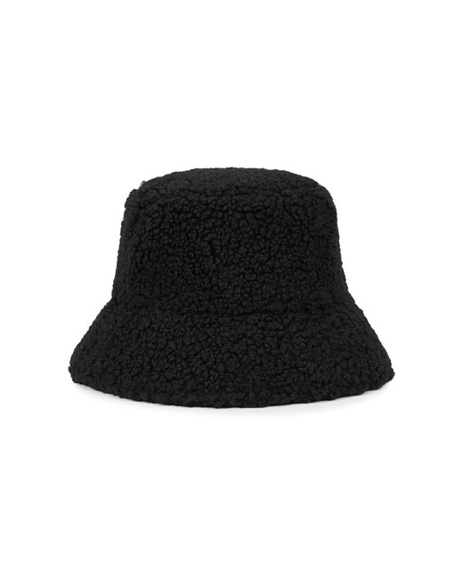 Lack of Color Black Teddy Faux Shearling Bucket Hat