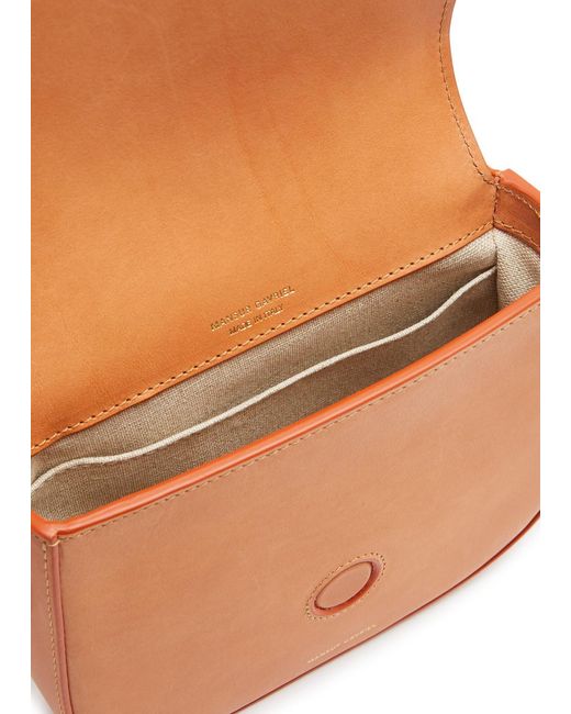 Mansur Gavriel Brown Classic Mini Leather Saddle Bag