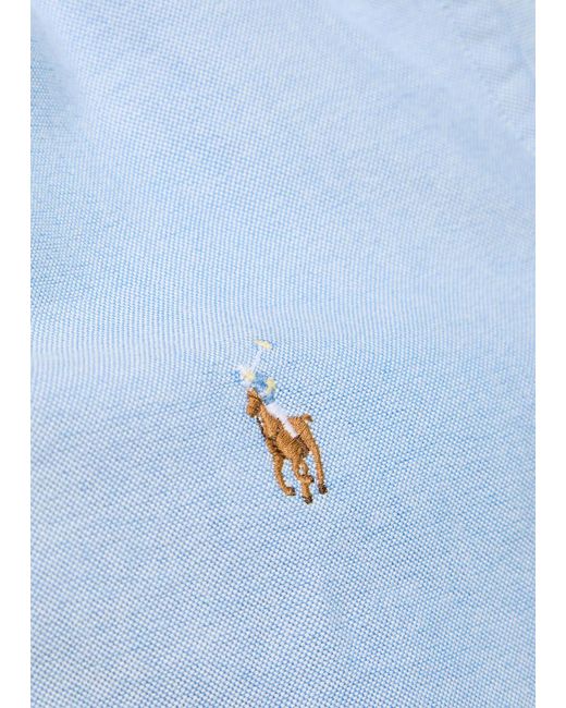 Polo Ralph Lauren Blue Logo-Embroidered Cotton Shirt