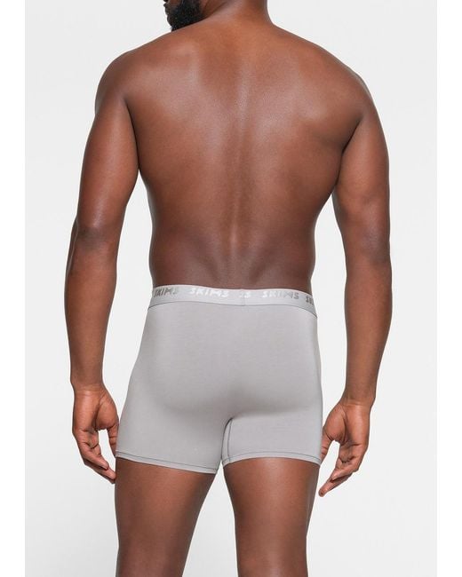 Skims Black Stretch-Cotton Boxer Briefs for men