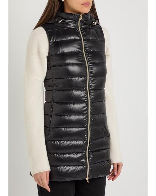 Herno Black Hooded Shell Gilet