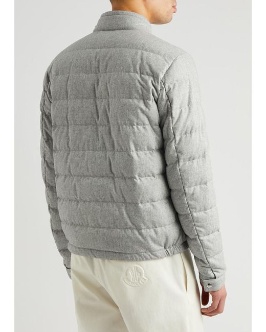 Moncler Gray Acorus Quilted Jacket for men