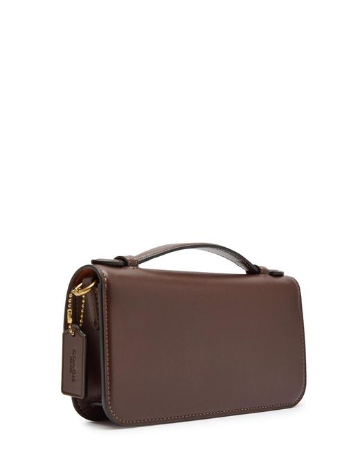 COACH Brown Elora Leather Top Handle Bag