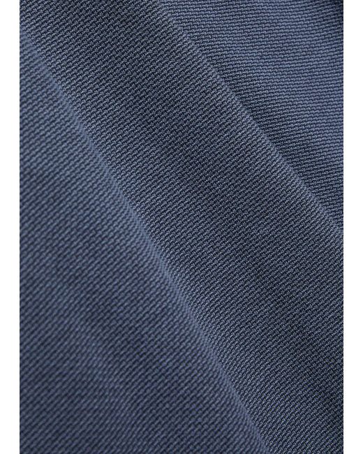 Boss Blue Fine-Knit Cotton Polo Shirt for men