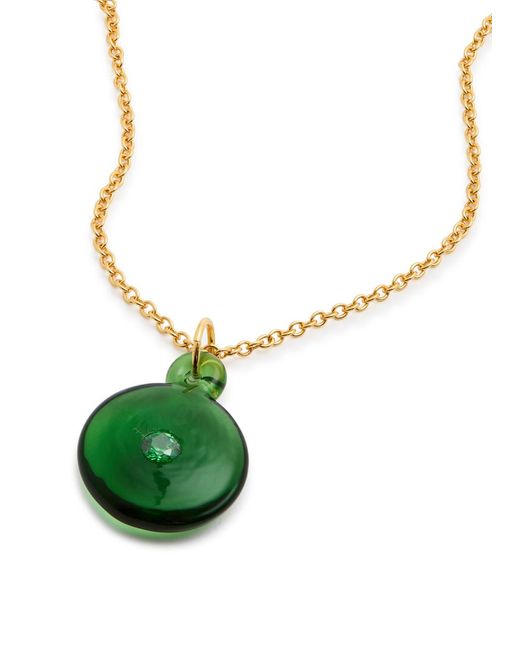 SANDRALEXANDRA Green Trace 18Kt-Plated Necklace