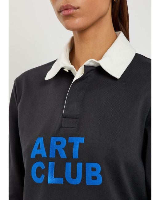 J.W. Anderson Blue Art Club Rugby Cotton Polo Shirt