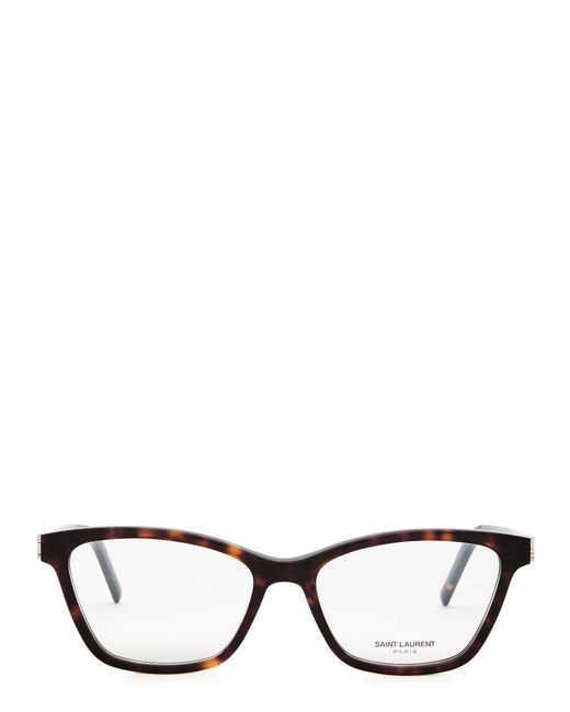 Saint Laurent Brown Wayfarer-Style Designer Optical Glasses