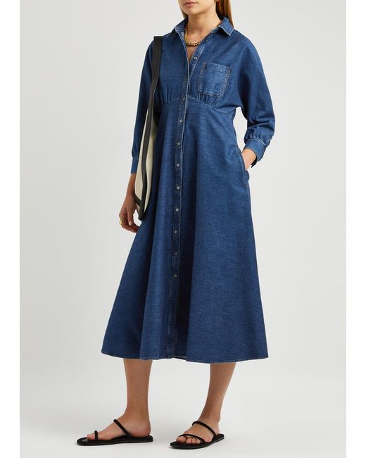 Weekend by Maxmara Blue Yemen Midi Dress