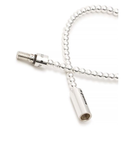 Le Gramme White 11G Polished Sterling Beads Bracelet for men