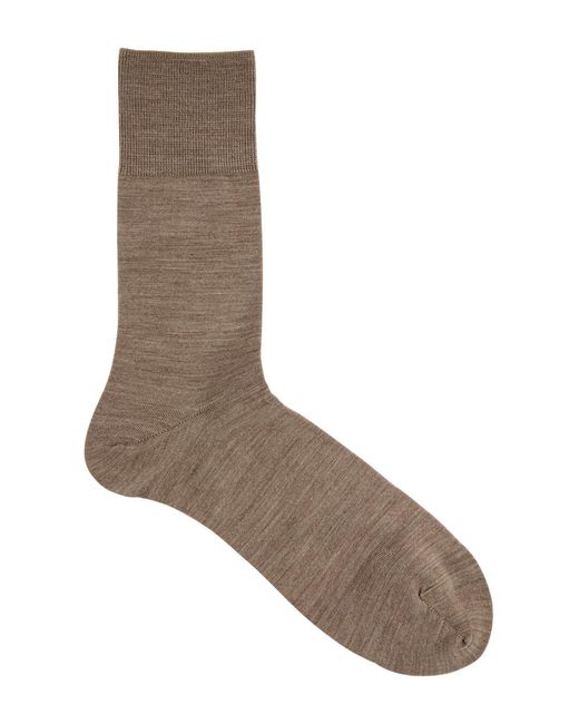 Falke Brown Airport Wool-blend Socks for men