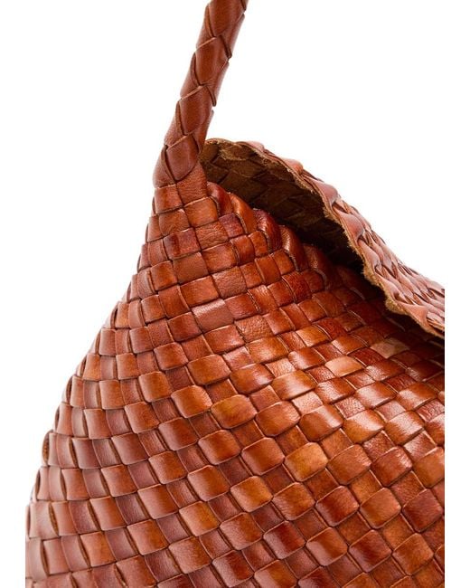 Dragon Diffusion Brown Santa Maria Woven Leather Shoulder Bag