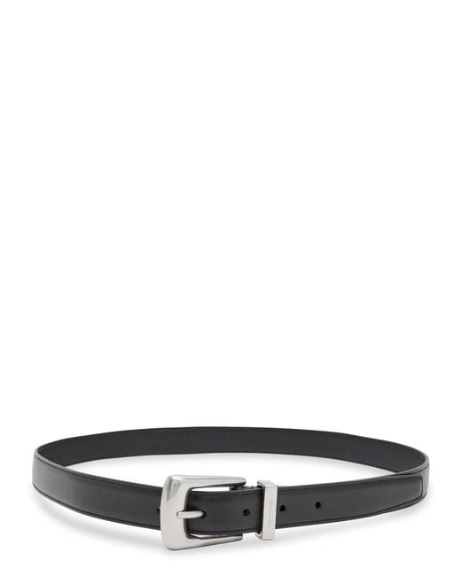 Saint Laurent Black Leather Belt for men