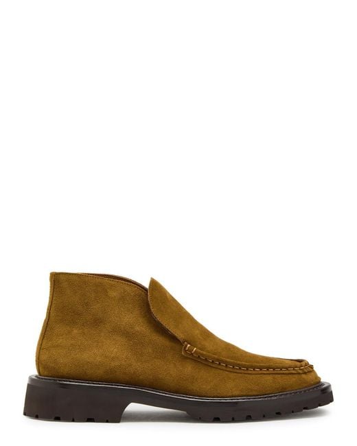 LEGRES Brown Suede Loafers