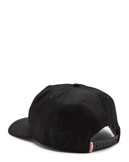 CHERRY LA Black Logo-Embroidered Woven Cap for men