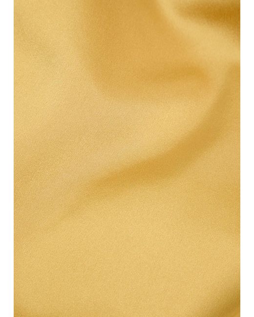 Staud Yellow Garden Satin Mini Dress