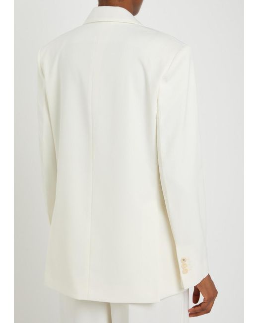 Victoria Beckham Natural Tailored Twill Blazer