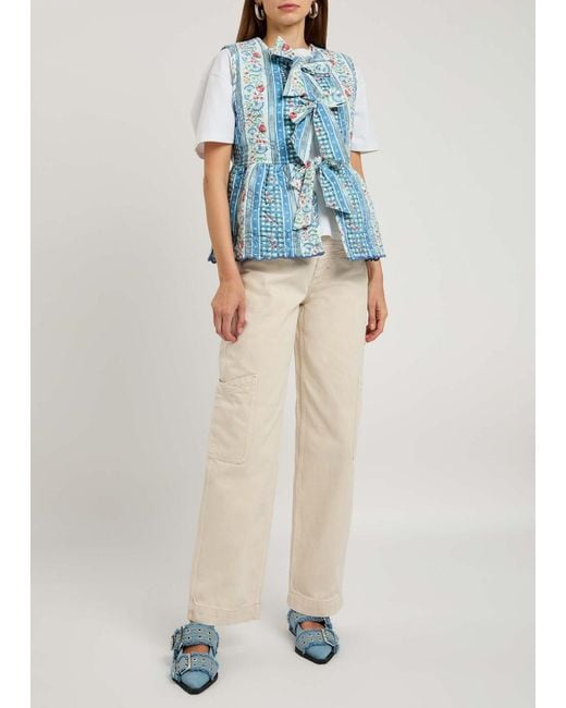 Damson Madder Natural Drew Straight-Leg Cargo Jeans