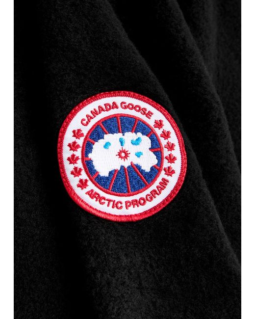 Canada Goose Black Chilliwack Hooded Wool-Blend Fleece Jacket