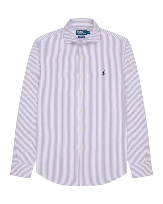 Polo Ralph Lauren Purple Striped Cotton Shirt for men