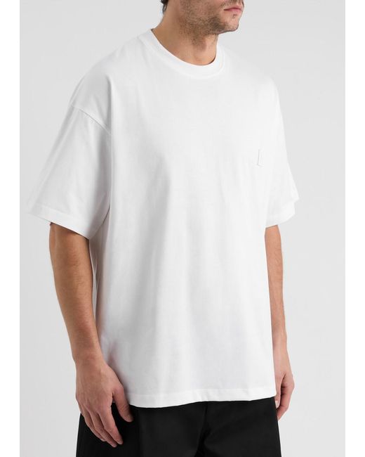 Wooyoungmi White Logo Printed Cotton T-Shirt for men