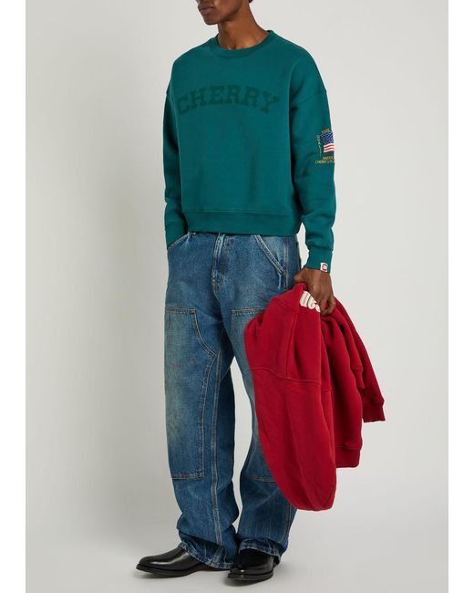 CHERRY LA Green America's Favourite Crew-Neck Cotton Sweatshirt for men