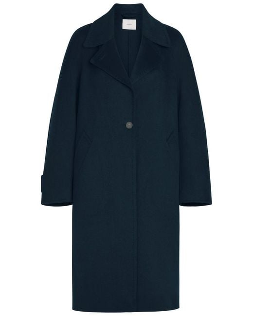 Joseph Blue Franco Double-Breasted Wool-Blend Coat