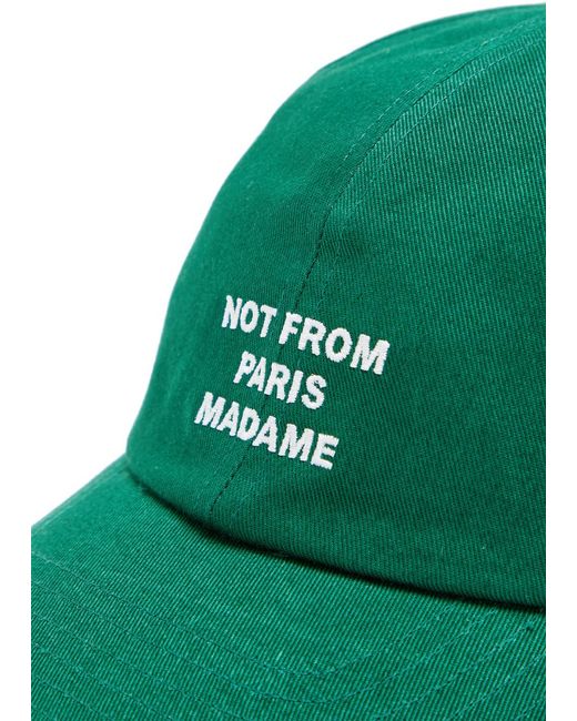 Drole de Monsieur Green Nfpm Embroidered Cotton Cap for men