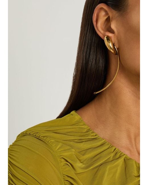 Khaite White Cyclone Antique 18Kt-Plated Drop Earrings