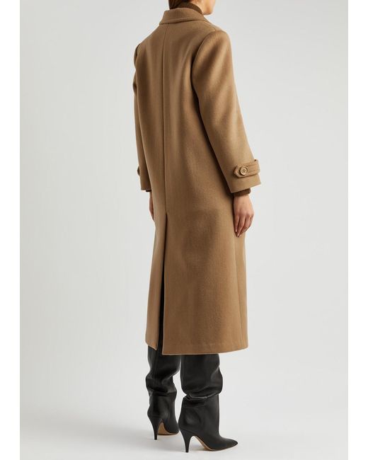 AEXAE Natural Oversized Double-breasted Wool Coat
