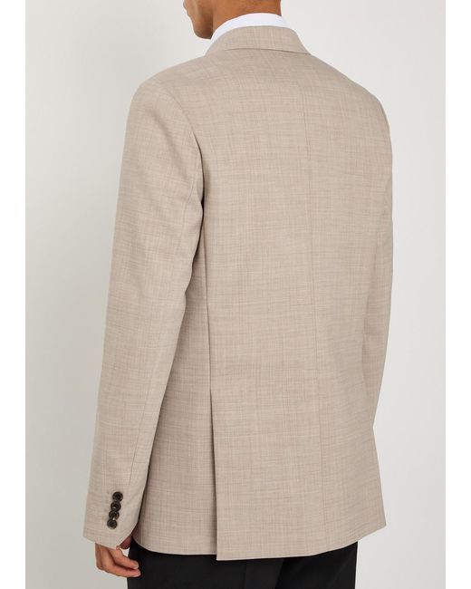 Dries Van Noten Natural Barry Double-Breasted Woven Blazer for men