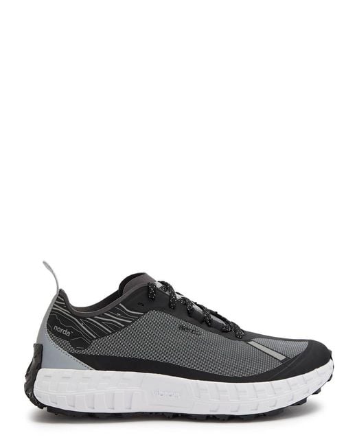 Norda Black 001 Cinder Mesh-Knit Sneakers for men