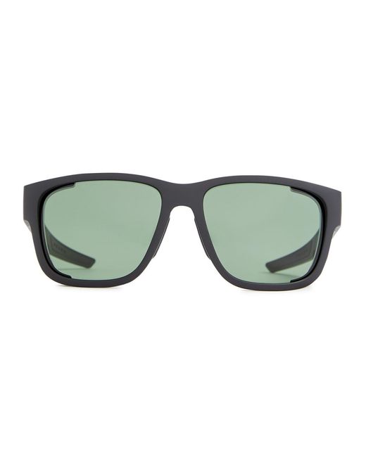 Prada Linea Rossa Green Square-frame Sunglasses for men