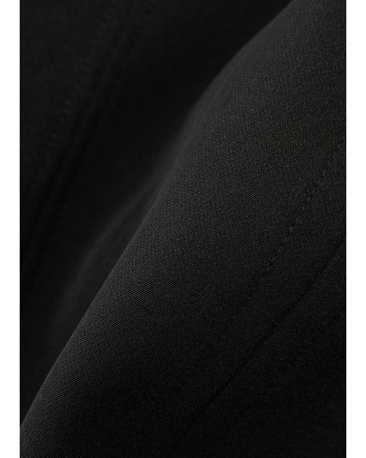 Roland Mouret Black Fishtail Hem Stretch-Crepe Midi Dress