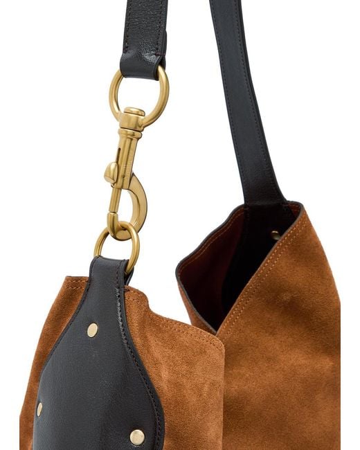 Mulberry Brown Hackney Suede Shoulder Bag