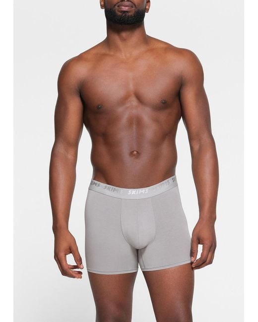 Skims Black Stretch-Cotton Boxer Briefs for men