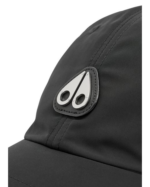 Moose Knuckles Black Logo Shell Cap for men