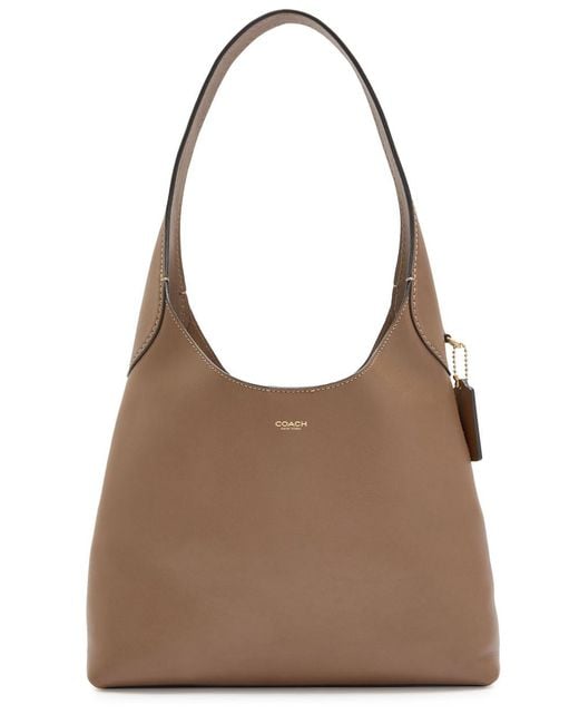 COACH Brown Brooklyn 28 Leather Shoulder Bag