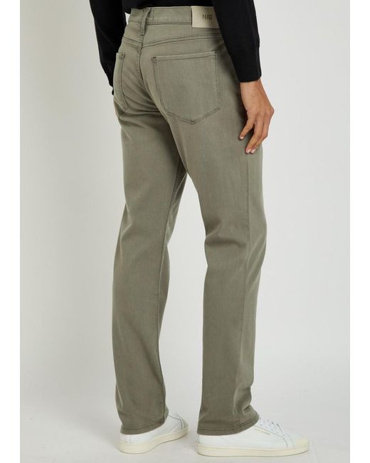 PAIGE Green Federal Slim Straight-Leg Jeans for men