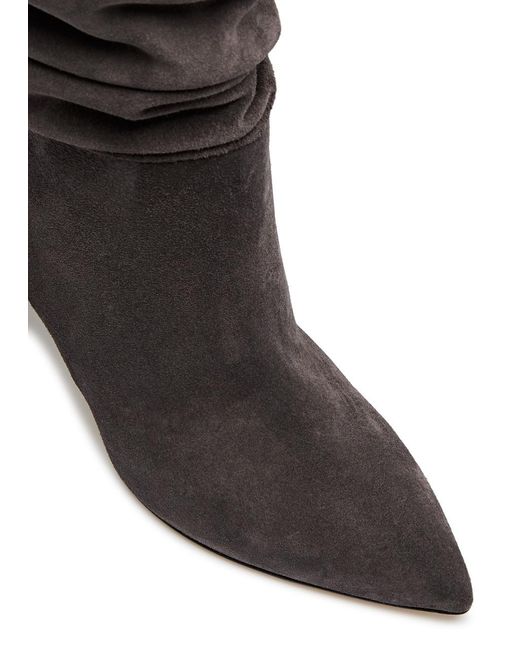 Paris Texas Black Slouchy 85 Suede Knee-high Boots