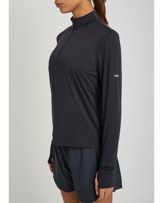 Tala Blue Ultralite Half-Zip Stretch-Jersey Gym Top