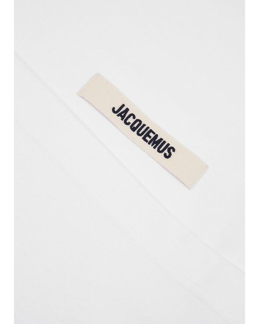Jacquemus White Le T-Shirt Gros Grain Cotton T-Shirt for men