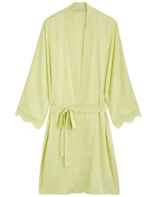 Simone Perele Yellow Satin Secrets Satin Robe