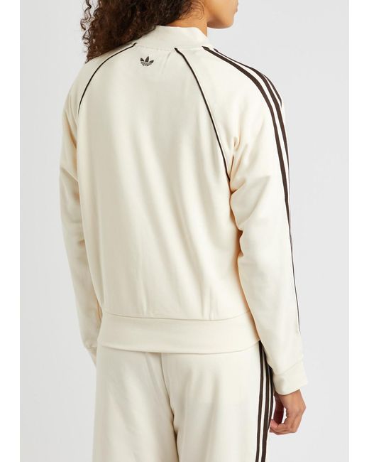 Adidas Natural X Wales Bonner Striped Cotton-blend Track Jacket