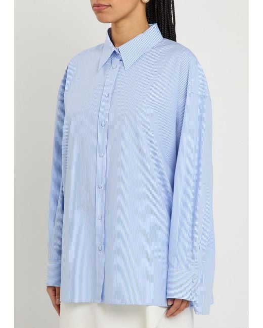 ARMARIUM Blue Leo Striped Cotton Shirt