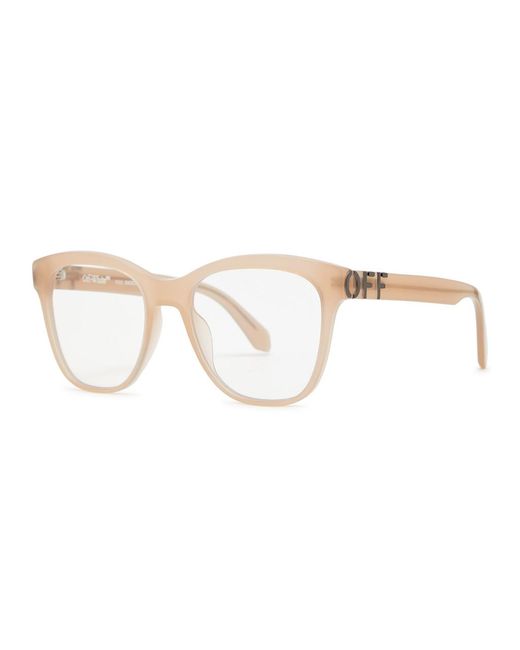 Off-White c/o Virgil Abloh Natural Off- Style 69 Square-Frame Optical Glasses for men