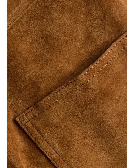 Stouls Brown Lilou Stretch-Suede Trousers
