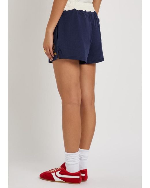 Polo Ralph Lauren Blue Embroidered Cotton Shorts