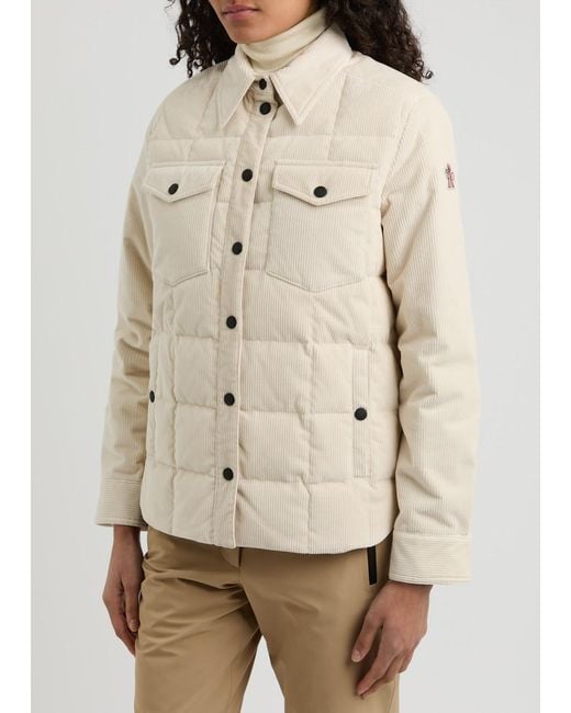 Moncler Natural Logo Quilted Corduroy Jacket