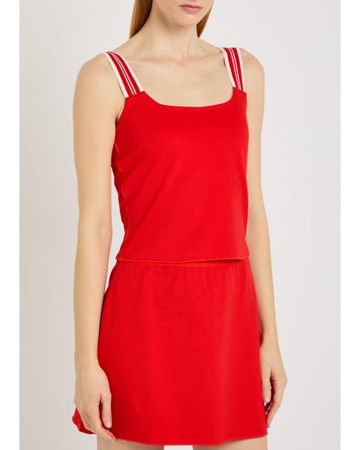 Spense Red Court Piqué Ponte Top