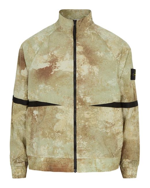 Stone Island Natural Camouflage-Print Nylon Track Jacket for men